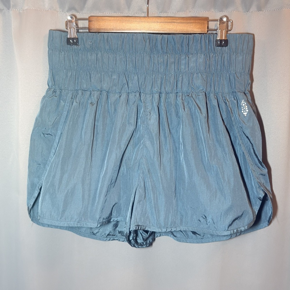 Free People FP Movement The Way Home High Rise Shorts Teal Women's Sz XL